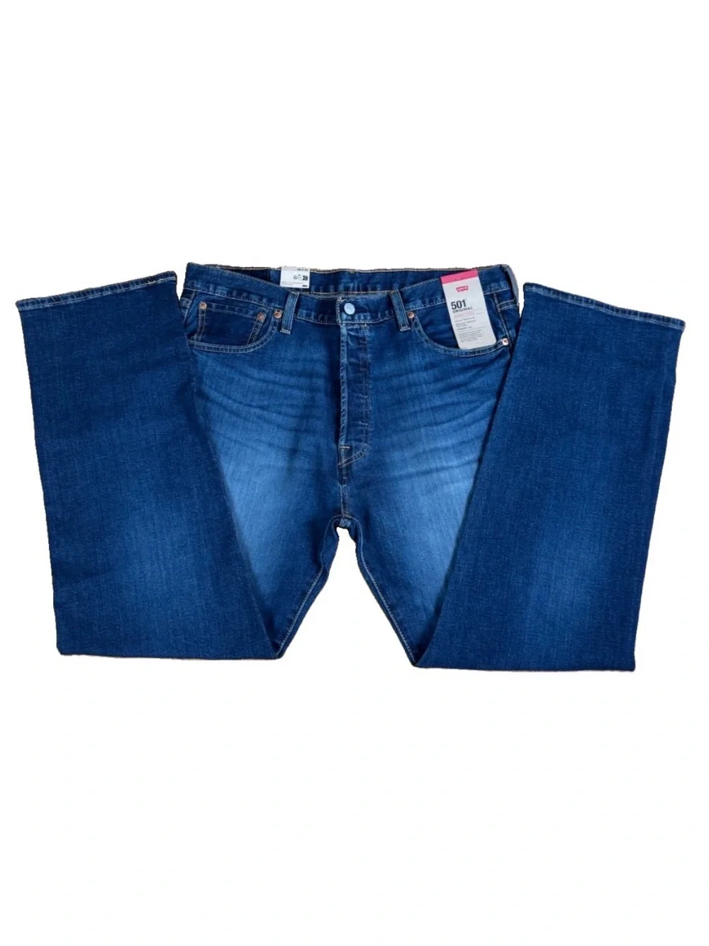 NWT Levis 501 Original Fit Advanced Stretch Mens 36x30Straight Leg Jeans Button